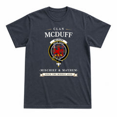 McDuff Hunting Modern Tartan Crest Mischief and Mayhem T-shirt