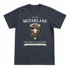 McFarlane Hunting Modern Tartan Crest Mischief and Mayhem T-shirt