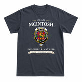 McIntosh Modern Tartan Crest Mischief and Mayhem T-shirt