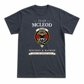 McLeod of Harris Weathered Tartan Crest Mischief and Mayhem T-shirt