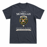 McMillan Old Modern Tartan Crest Mischief and Mayhem T-shirt