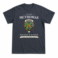 McThomas Ancient Tartan Crest Mischief and Mayhem T-shirt