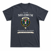Meldrum Tartan Crest Mischief and Mayhem T-shirt