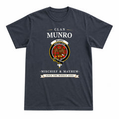 Munro Modern Tartan Crest Mischief and Mayhem T-shirt
