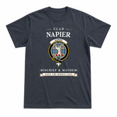 Napier Ancient Tartan Crest Mischief and Mayhem T-shirt