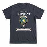 Oliphant Ancient Tartan Crest Mischief and Mayhem T-shirt