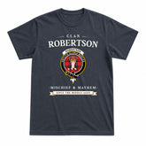 Robertson Modern Tartan Crest Mischief and Mayhem T-shirt