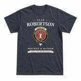 Robertson Weathered Tartan Crest Mischief and Mayhem T-shirt