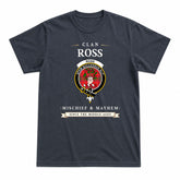 Ross Modern Tartan Crest Mischief and Mayhem T-shirt