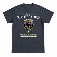 Rutherford Tartan Crest Mischief and Mayhem T-shirt
