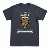 Scott Ancient Tartan Crest Mischief and Mayhem T-shirt