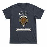 Scott Brown Modern Tartan Crest Mischief and Mayhem T-shirt