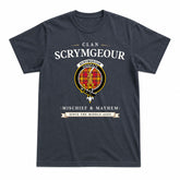 Scrymgeour Tartan Crest Mischief and Mayhem T-shirt