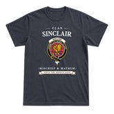Sinclair Modern Tartan Crest Mischief and Mayhem T-shirt