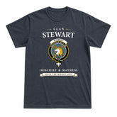 Stewart of Appin Hunting Ancient Tartan Crest Mischief and Mayhem T-shirt