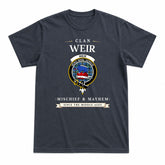 Weir Ancient Tartan Crest Mischief and Mayhem T-shirt