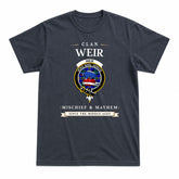 Weir Modern Tartan Crest Mischief and Mayhem T-shirt