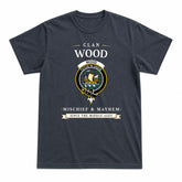 Wood Tartan Crest Mischief and Mayhem T-shirt