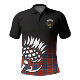 Cameron of Lochiel Ancient Tartan Crest Polo Shirt - Thistle Black Style