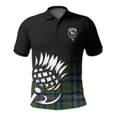 Cochrane Ancient Tartan Crest Polo Shirt - Thistle Black Style