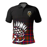 Gow (or McGouan) Tartan Crest Polo Shirt - Thistle Black Style