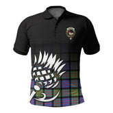McDonald Ancient Tartan Crest Polo Shirt - Thistle Black Style