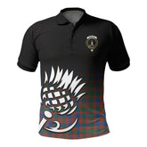McIntyre Ancient Tartan Crest Polo Shirt - Thistle Black Style