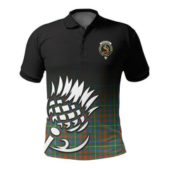McKintosh Hunting Ancient Tartan Crest Polo Shirt - Thistle Black Style