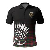 McKintosh Hunting Modern Tartan Crest Polo Shirt - Thistle Black Style