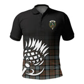McLaren Weathered Tartan Crest Polo Shirt - Thistle Black Style