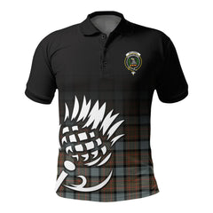 McLaren Weathered Tartan Crest Polo Shirt - Thistle Black Style