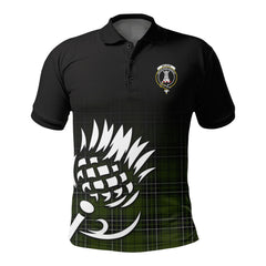 McLean Hunting Tartan Crest Polo Shirt - Thistle Black Style