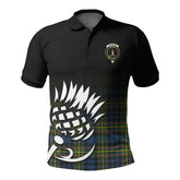 McLellan Ancient Tartan Crest Polo Shirt - Thistle Black Style