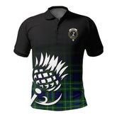 McNeil of Colonsay Modern Tartan Crest Polo Shirt - Thistle Black Style