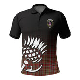 Ogilvie Tartan Crest Polo Shirt - Thistle Black Style