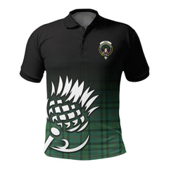 Ross Hunting Ancient Tartan Crest Polo Shirt - Thistle Black Style