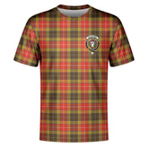 Buchanan Old Set Weathered Tartan Crest T-shirt