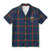 Agnew Modern Tartan Crest Hawaiian Shirt