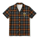 Broun Ancient Tartan Crest Hawaiian Shirt