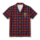 Brown Modern Tartan Crest Hawaiian Shirt