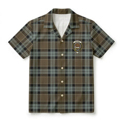 Graham of Menteith Weathered Tartan Crest Hawaiian Shirt