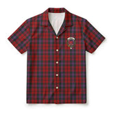 Kelly of Sleat Red Tartan Crest Hawaiian Shirt