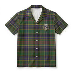 MacMillan Hunting Modern Tartan Crest Hawaiian Shirt