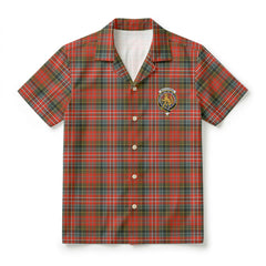 MacPherson Weathered Tartan Crest Hawaiian Shirt