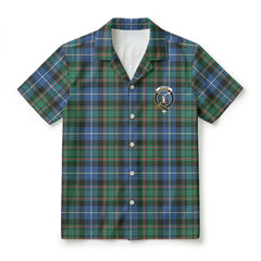 MacRae Hunting Ancient Tartan Crest Hawaiian Shirt
