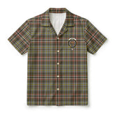 Scott Green Weathered Tartan Crest Hawaiian Shirt