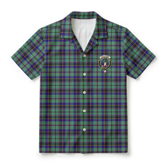 Stevenson Tartan Crest Hawaiian Shirt