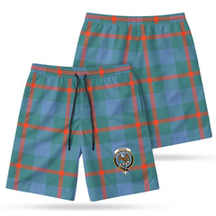 Agnew Ancient Tartan Crest Men's Beach Shorts