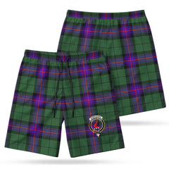 Armstrong Modern Tartan Crest Men's Beach Shorts