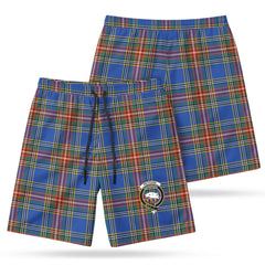 Bethune Ancient Tartan Crest Men's Beach Shorts